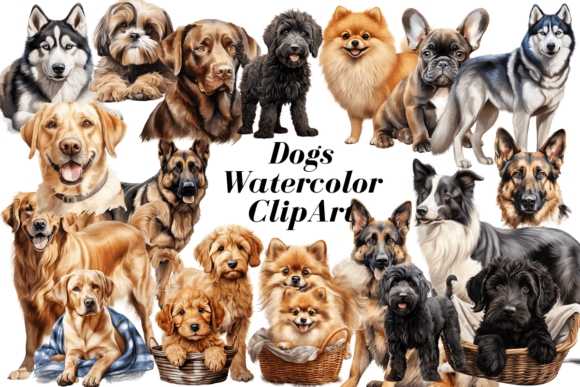 Dogs Watercolor ClipArt: A Designer’s Honest Take for Real Embroidery Use