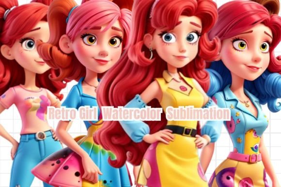 Retro Girl Watercolor Sublimation: A Designer’s Review for Real Client Projects