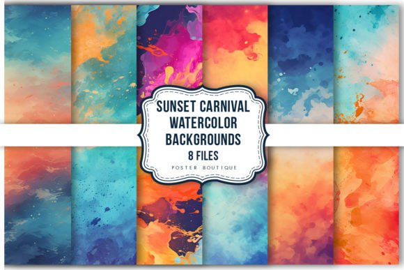 Sunset Carnival Watercolor Backgrounds: A Designer’s Real-World Review