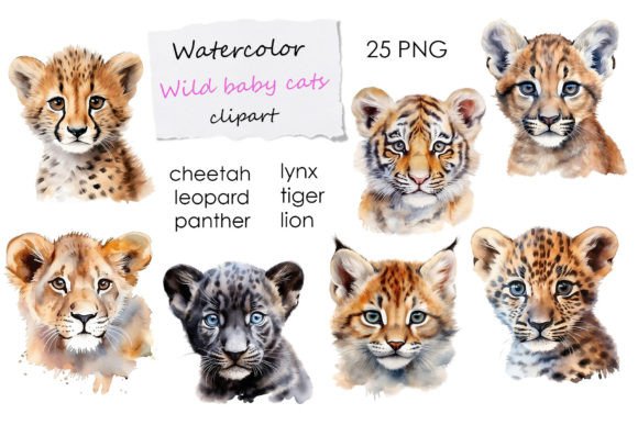 Watercolor Baby Wild Animals African Illustrations Bring Playful Charm to Local Branding