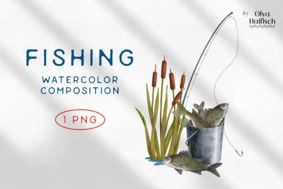 Watercolor Fishing Rod & Fish Clipart: A Designer’s Real-World Embroidery Test