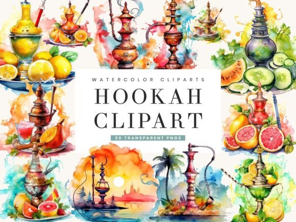 Watercolor Hookah Clipart Bundle: A Designer’s Honest Review for Real Embroidery Projects