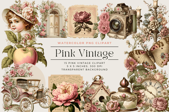 Watercolor Pink Vintage Cliparts: A Designer’s Real-World Review