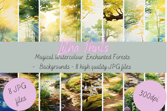 Watercolour Enchanted Forests Illustrations: A Designer’s Review for Real Business Branding
